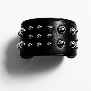 Zara Leather Studded Cuff Bracelet